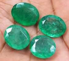 Certifié 33.50 CT Naturel Forme Ovale Colombien Vert Émeraude Ample Gemme Lot