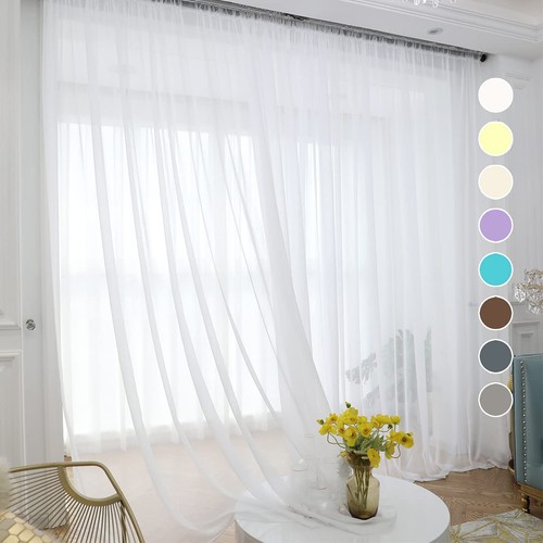 Rideaux transparents blancs - , de