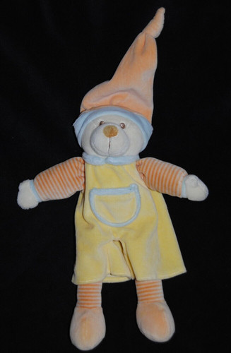 Doudou ours kimbaloo orange - doudou,