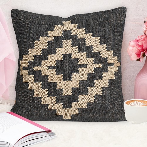 Housse coussin jute - de, en