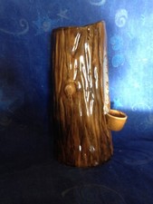 Vase en barbotine sur la SYLVICULTURE " souvenir de vacances 1960