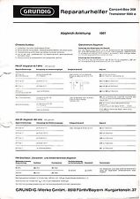 Manuel De Service Pour Grundig