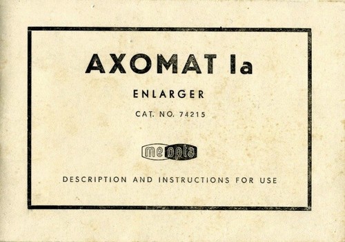 Meopta axomat enlarger - meopta,
