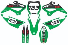 👉 Kit déco YCF 2016-2025 – Style Kawasaki Racing Vert/Noir – Stickers Moto Pit