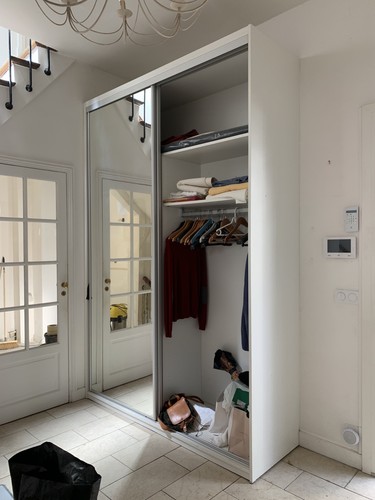 Penderie avec portes miroir - penderie,
