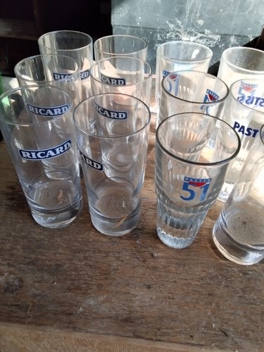 Verre ricard pastis - a, et
