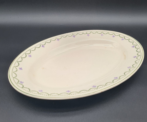 Plat oval ancien - , longwy