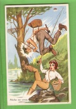 CARRIERE carte postale Humour  PÊCHE  pêcheur