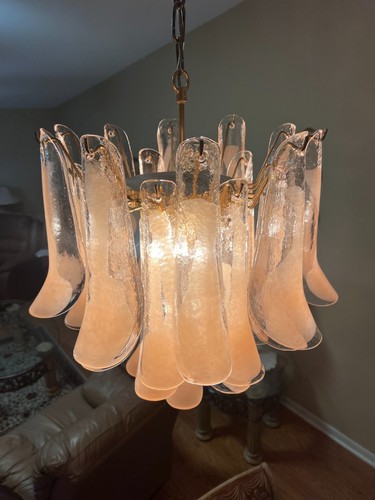 Murano chandelier pink - chandelier,