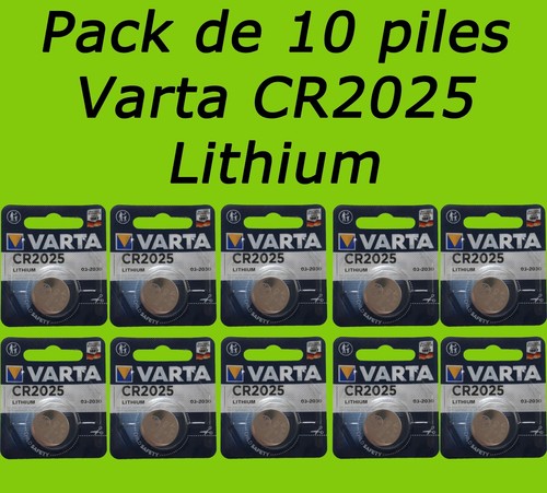 Lot piles bouton - 10, lithium
