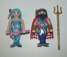 Playmobil Figurine Personnage Lot Roi des mers & Sirène + Accessoires NEW