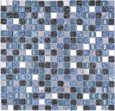 Carreaux Mosaïque Bleu Blanc