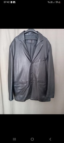 Veste cuir noir homme - en,