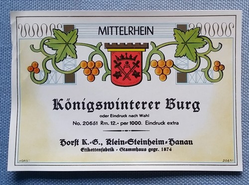 Ancien étiquette vin - Étiquette,