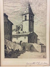 Estampe gravure signée