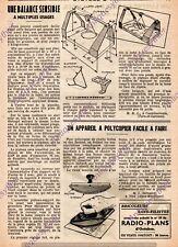 BALANCE SENSIBLE MULTI USAGE APPAREIL POLYCOPIER SCHEMA PLAN DECOUPE 1949 DIY 