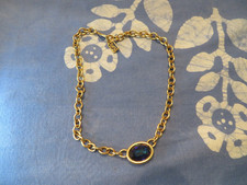 ancien collier Yves Saint Laurent en métal doré