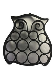 Owl Black Velvet Wood Metal