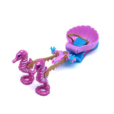 PLAYMOBIL * PAYS MAGIQUE * Calèche Carrosse Coquillage Rose & Hippocampes 70033