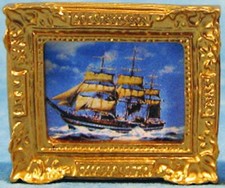 Impression Cadre Bateau À Voile Miniature Maison De Poupées Art 1:12 SA TUMDEE