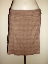 SUPERBE JUPE PORTE FEUILLE GERRARD DAREL BEIGE A PETIT CARREAU T:40/42