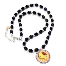 Bijou enfant Sanrio Hello Kitty collier perles strass rose 