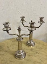 Paire De Chandeliers Métal