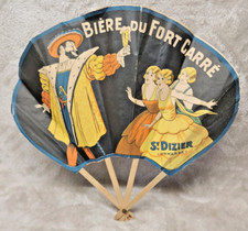 Éventail Publicitaire Bière du fort carré ancienne brasserie a St Dizier ( 52)