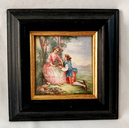 Ancienne peinture miniature - ancienne,