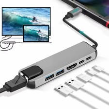 HUB USB 3.0 type-C 4K adaptateur vers HDMI, station 6 en 1 pour MacBook Pro Air