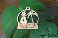 Laser Cut Hawaiian Snowman &