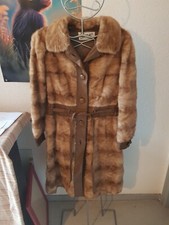 Vintage manteau Vison fourrure Marque La Panthere T 38 Ans 70 manque un bouton 