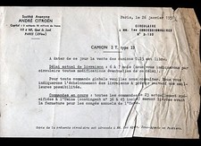 Concessionnaire AUTOMOBILE CITROEN CAMION T23 "CIRCULAIRE N°3.133" en 1951
