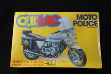 YQ063 HELLER 1/16 rare maquette cliclac moto 2027 Kawasaki Z. 1300 Police Moto