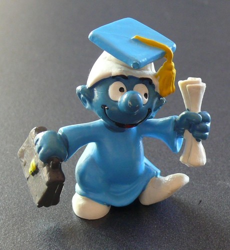 Figurine schtroumpf étudiant - schtroumpf,