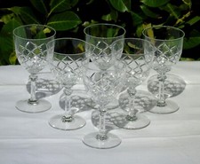 Saint Louis - Service de 6 verres à bourgogne en cristal taillé service Tiflis