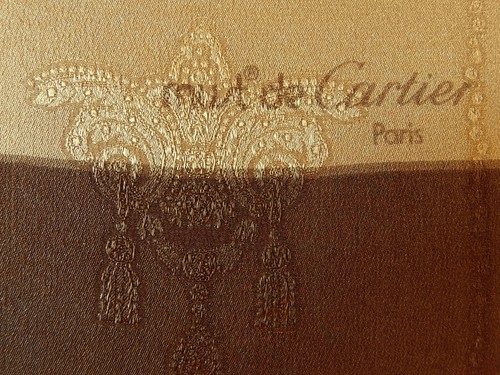 Cartier carré soie brun - carré,