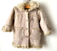 Manteau Bébé Fille 18 mois marque Confetti Beige fausse fourrure Capuche TBE !