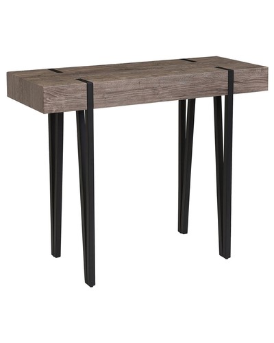 Beliani console effet bois - effet,