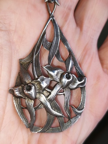Pendentif edelweiss argent - edelweiss, en