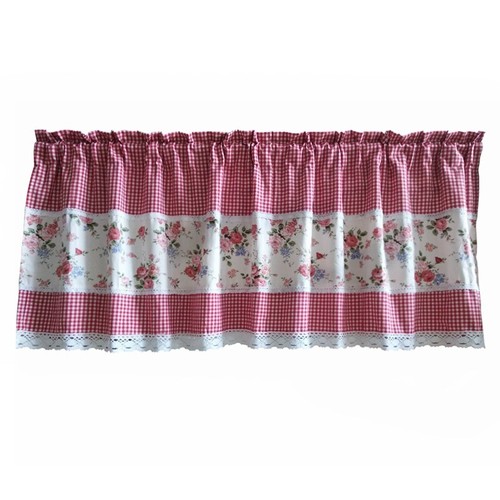 Dentelle court rideau carreaux - court,
