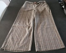 PANTALON RAYE BEIGE ET MARRON 38 GRAIN DE MALICE TBE