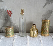 Ancien flacon atomiseur étui vintage métal + recharge EDC "Impëriäle" 90 ml VIDE
