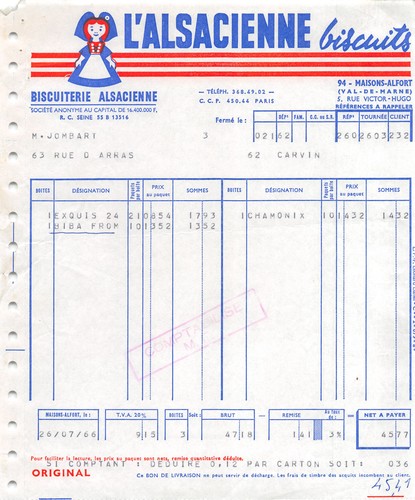 1966 biscuiterie alsacienne - alsacienne, l