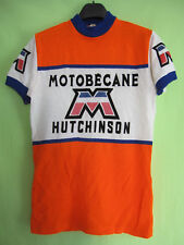Maillot Cycliste Motobecane Hutchinson vintage Cycles Acrylique 70'S jersey - 3