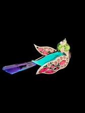 broche oiseau  Exotique Collection Swarovski Unisexe  Cadeau Couture Argent 925