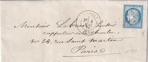 Lettre classique mai 1874 - 🦬,