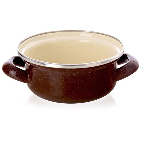 Marmite émaillée brown 14cm - marmite,