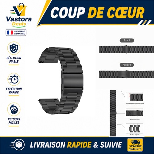 Bracelet montre métal 20mm - montre,