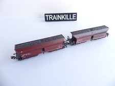 ROCO N 1:160 / 2 WAGONS A BOGIES 3 ESSIEUX TYPE TREMIE